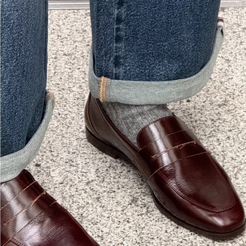 BNWT Zara Leather Penny Loafers